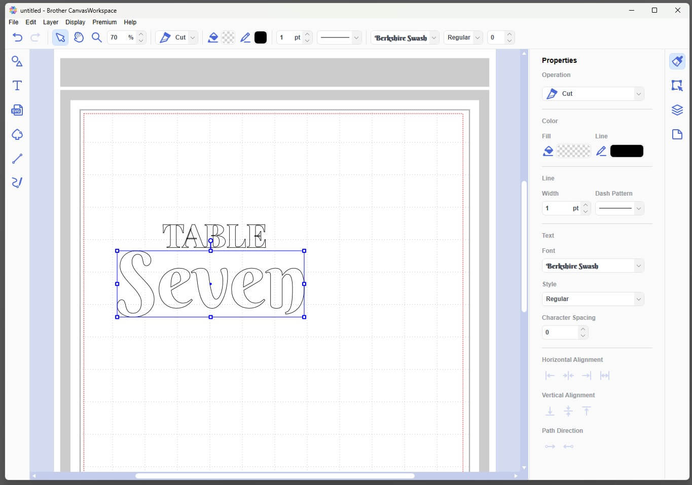 Enlarge Text CanvasWorkspace