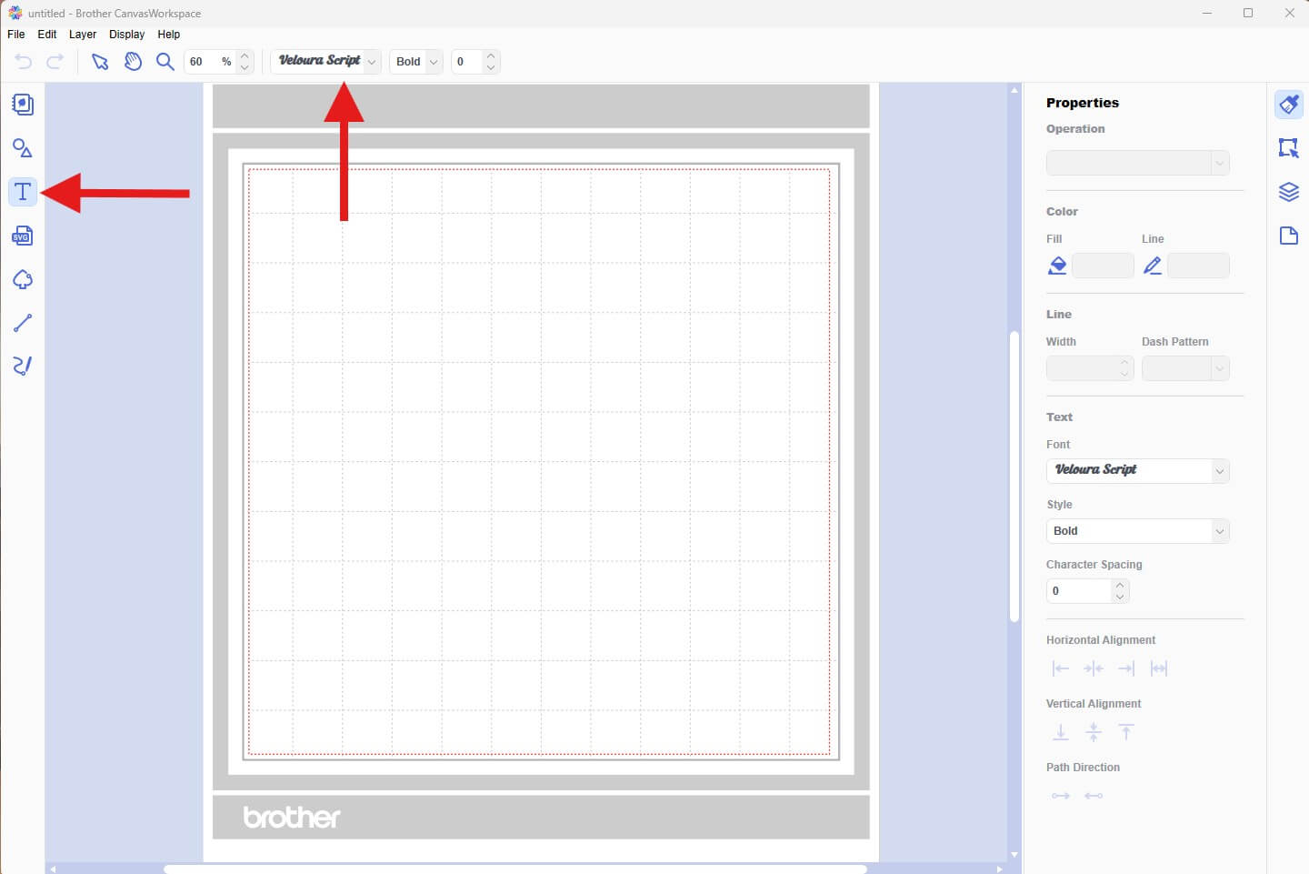 text tool canvasworkspace