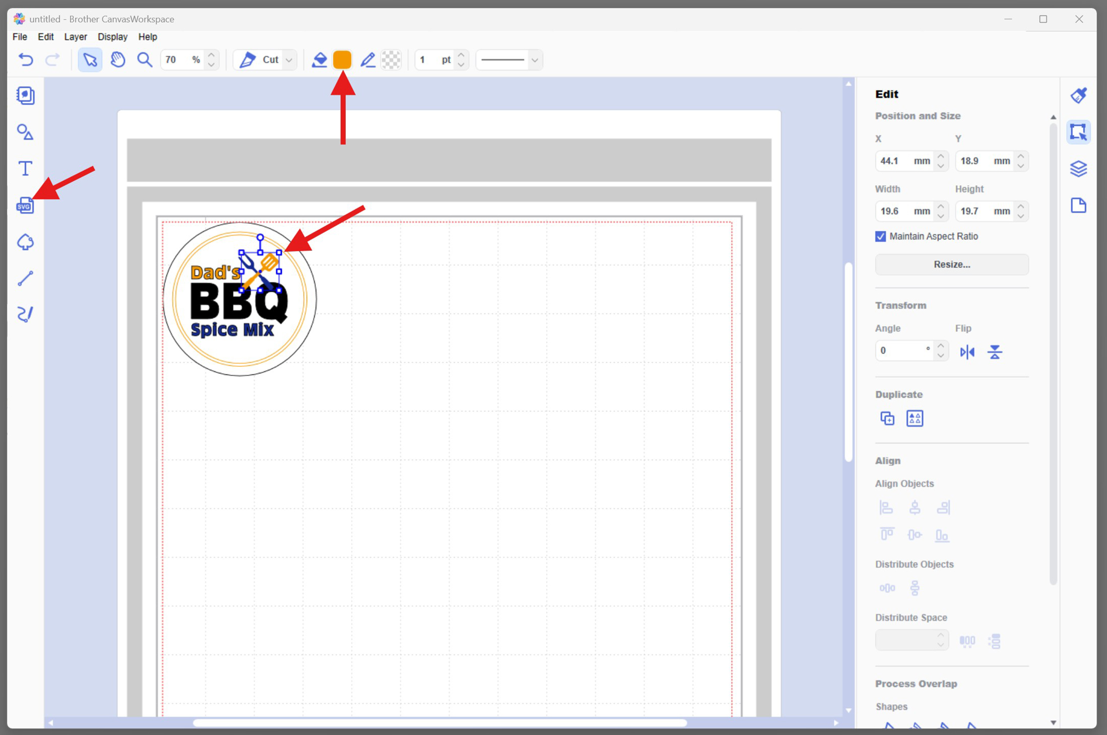 Upload icon SVG