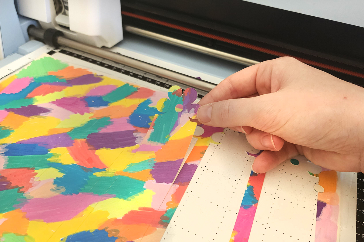 Remove cut cardstock