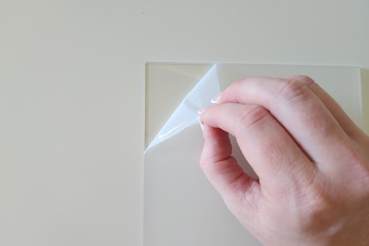 remove protective sheet