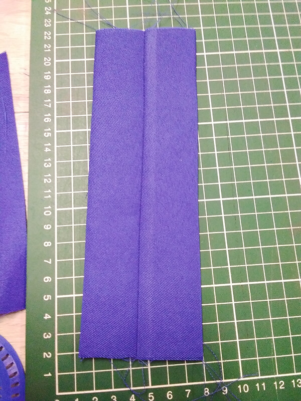 Fold the tabs fabric strip