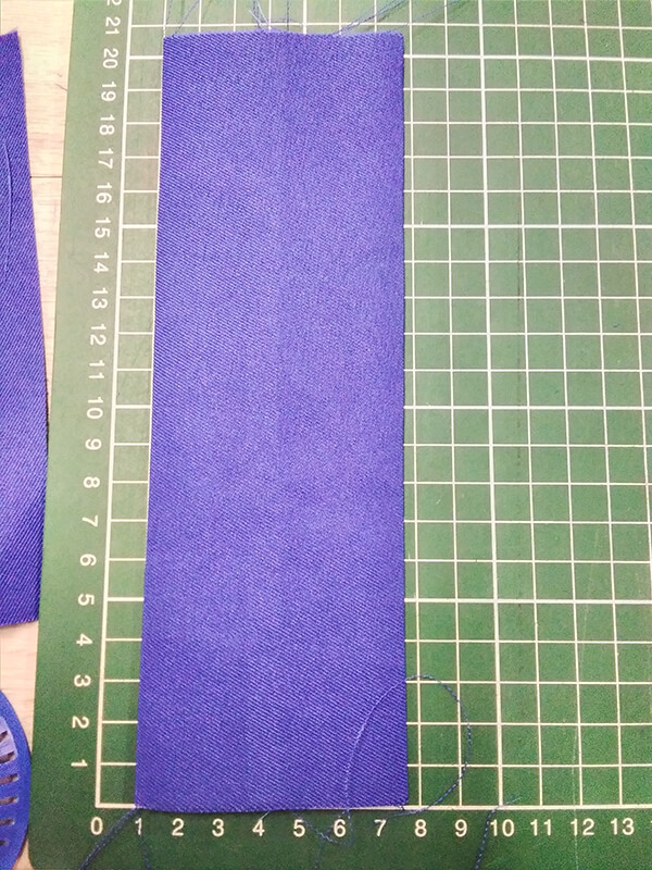 Fold the tabs fabric strip
