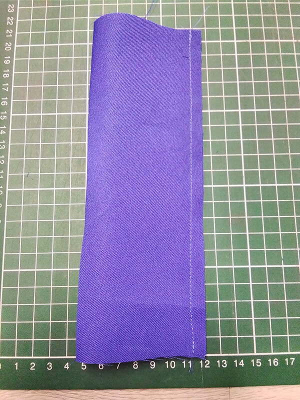 Fold the tabs fabric strip