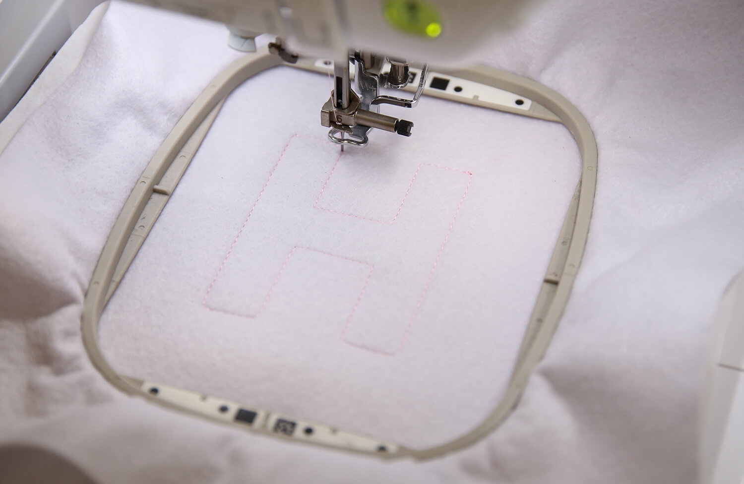 stitch out placement embroidery line