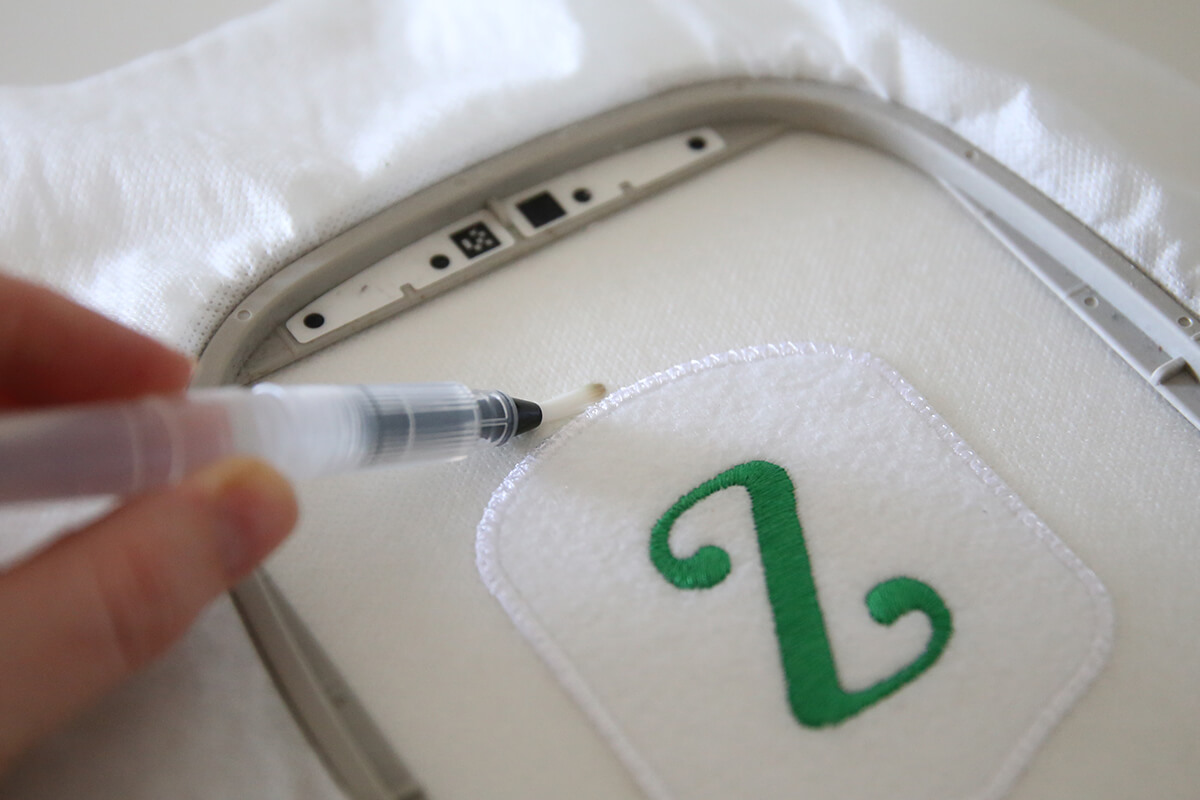 Remove washaway with paintbrush