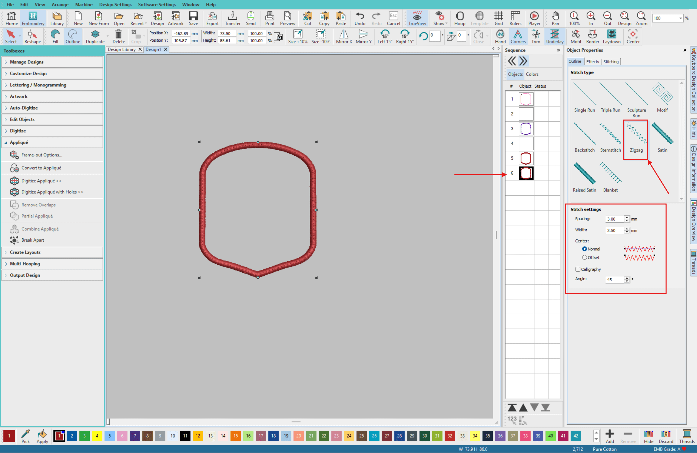 Set Decorative stitch