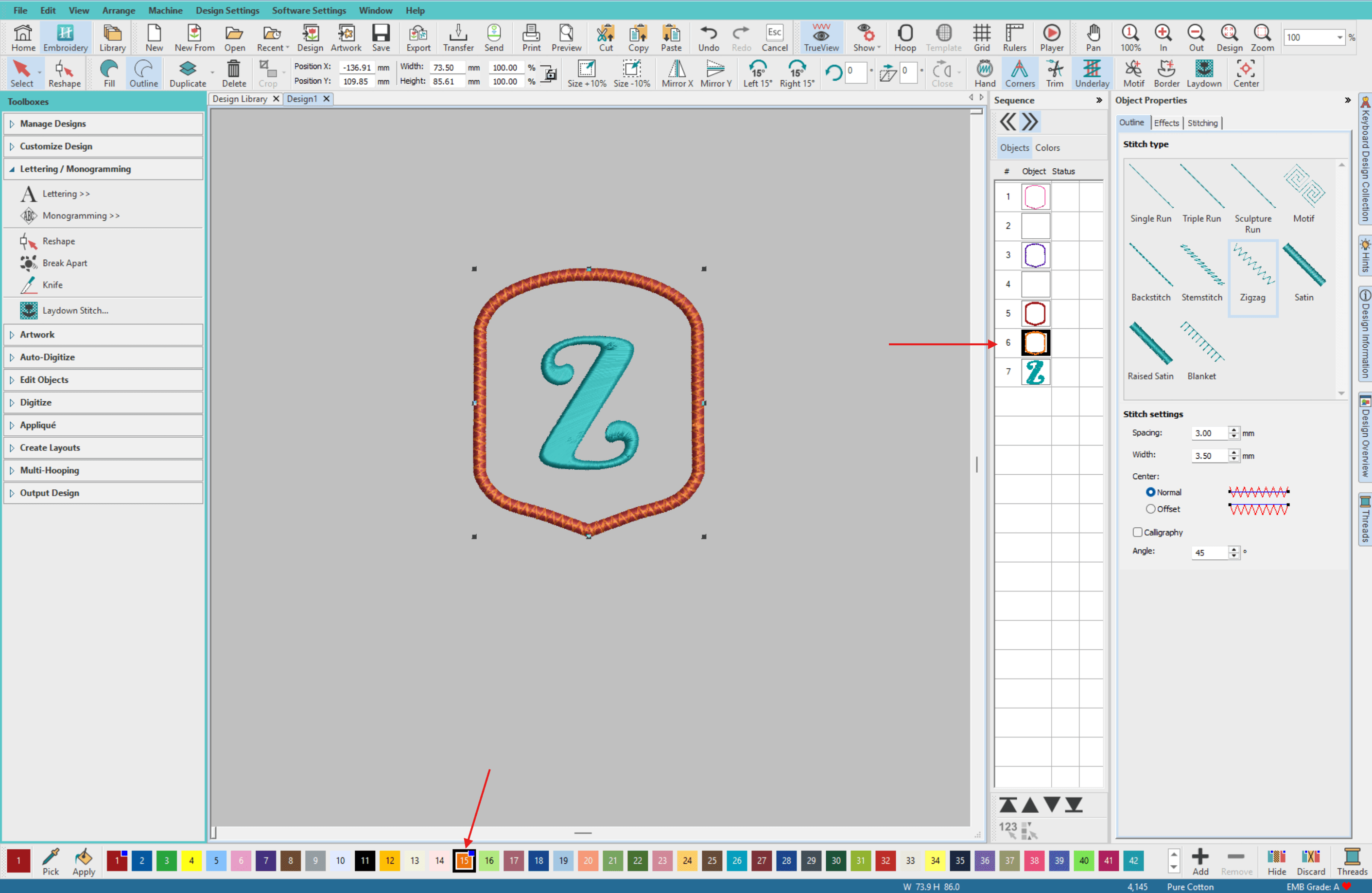Set decorative border colour
