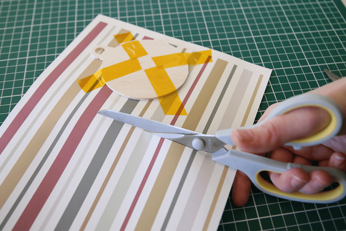 trim excess paper for use later