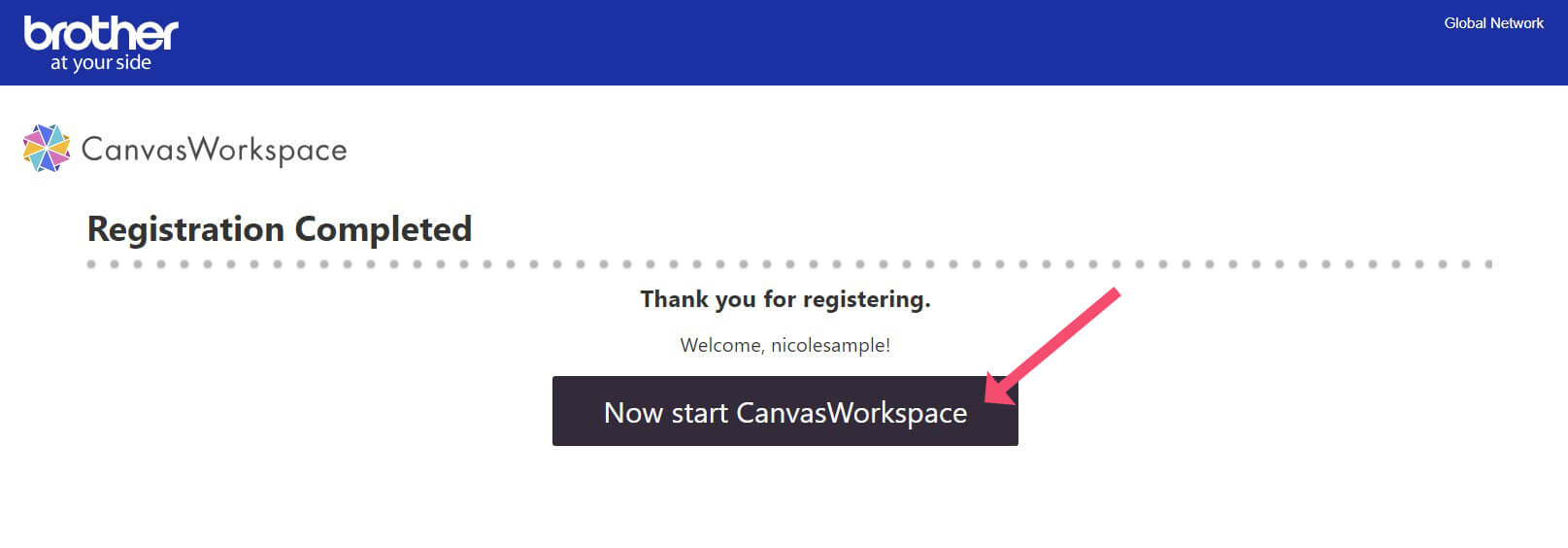 CanvasWorkspace Registration Complete