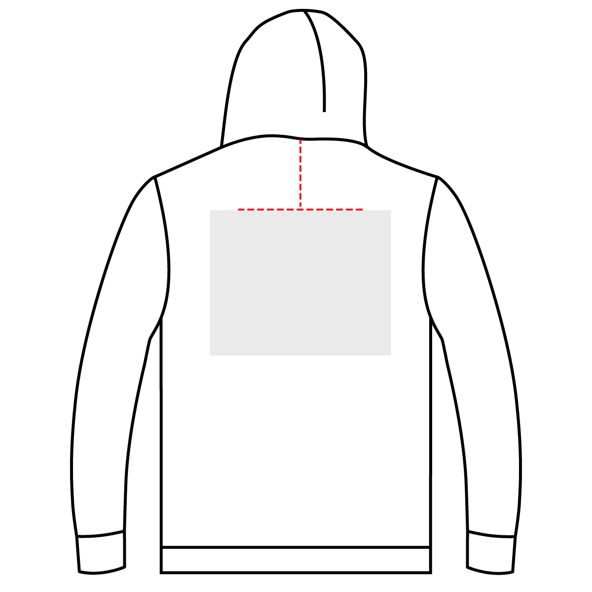 Hoodie Back Embroidery Placement