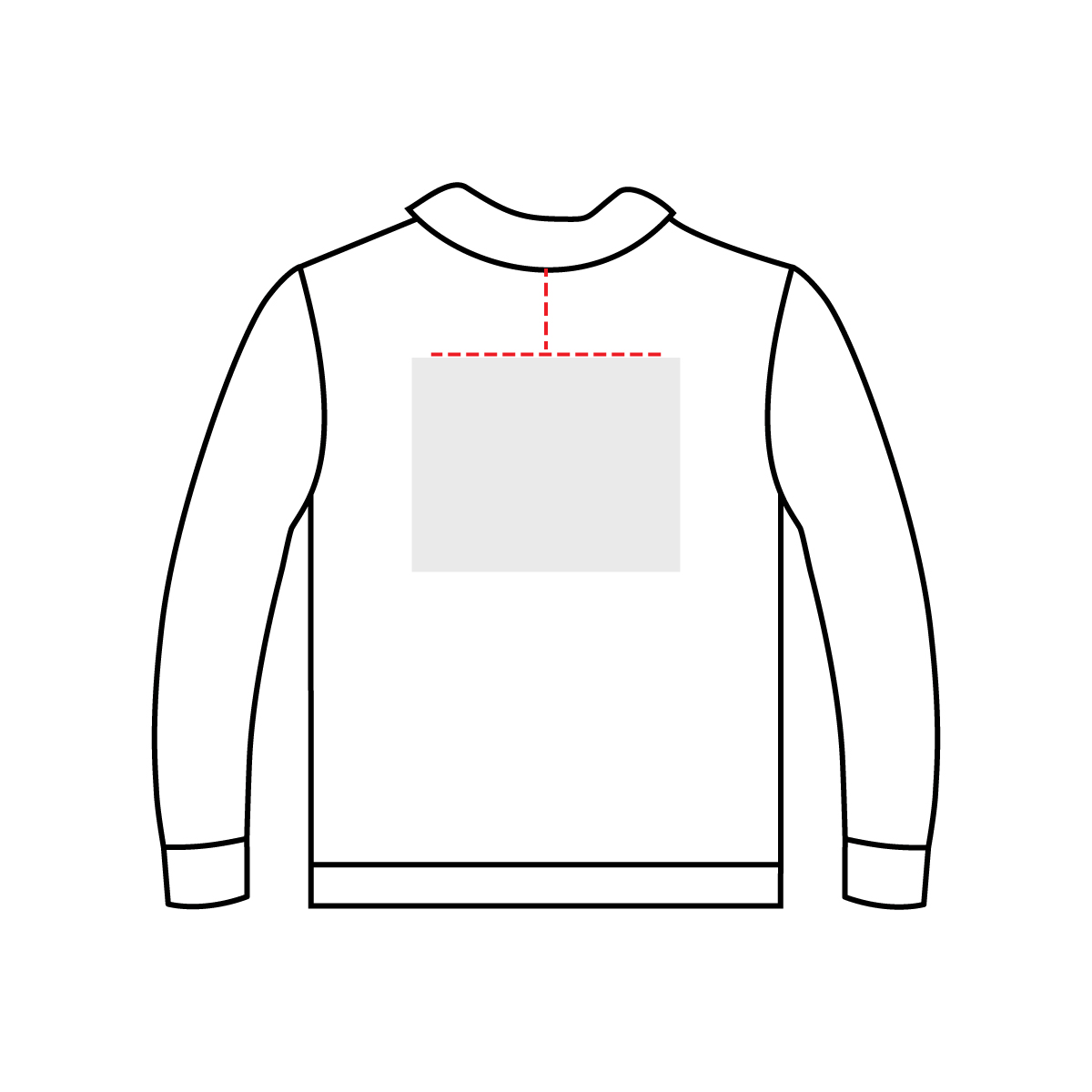 Kids Hoodie Upper Back Placement