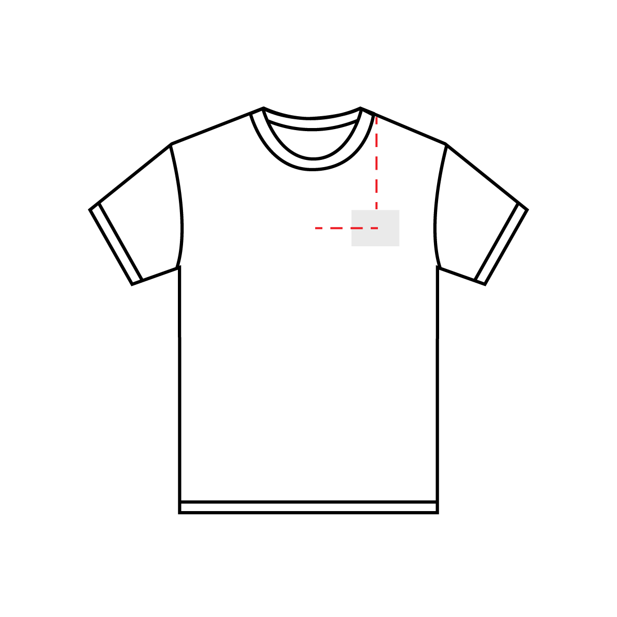 Kids T-Shirt Left Chest Placement