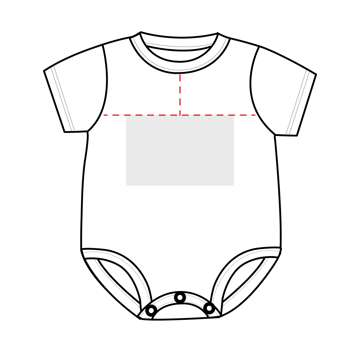 Baby Onesie Embroidery Placement