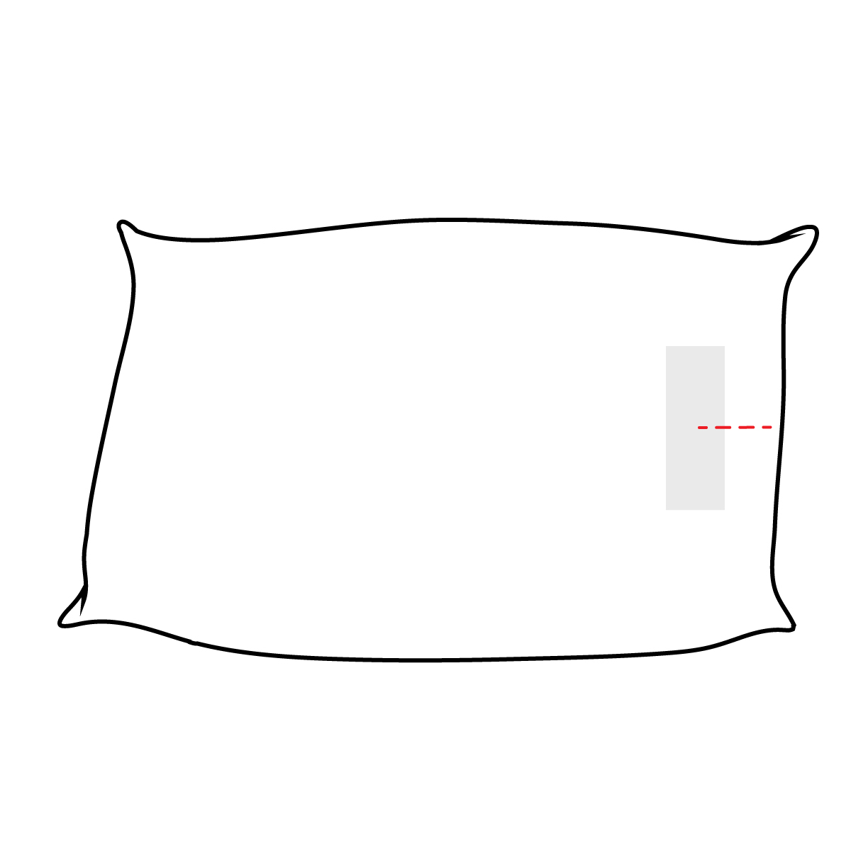 Pillowcase Without Cuff Embroidery Placement