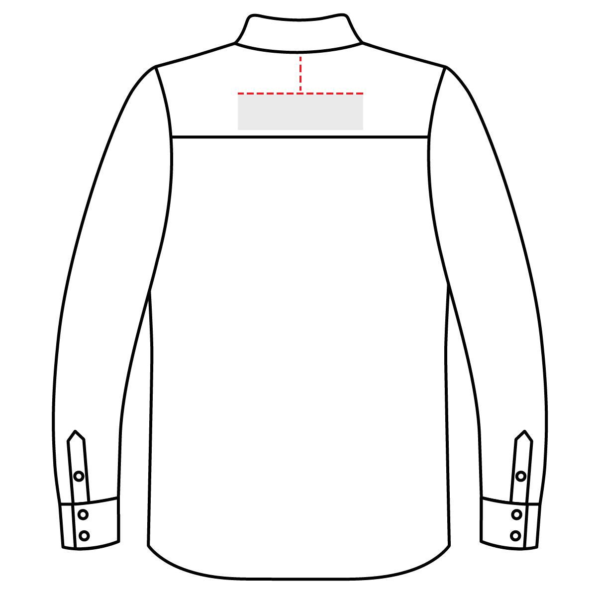 Upper Back Shirt Placement