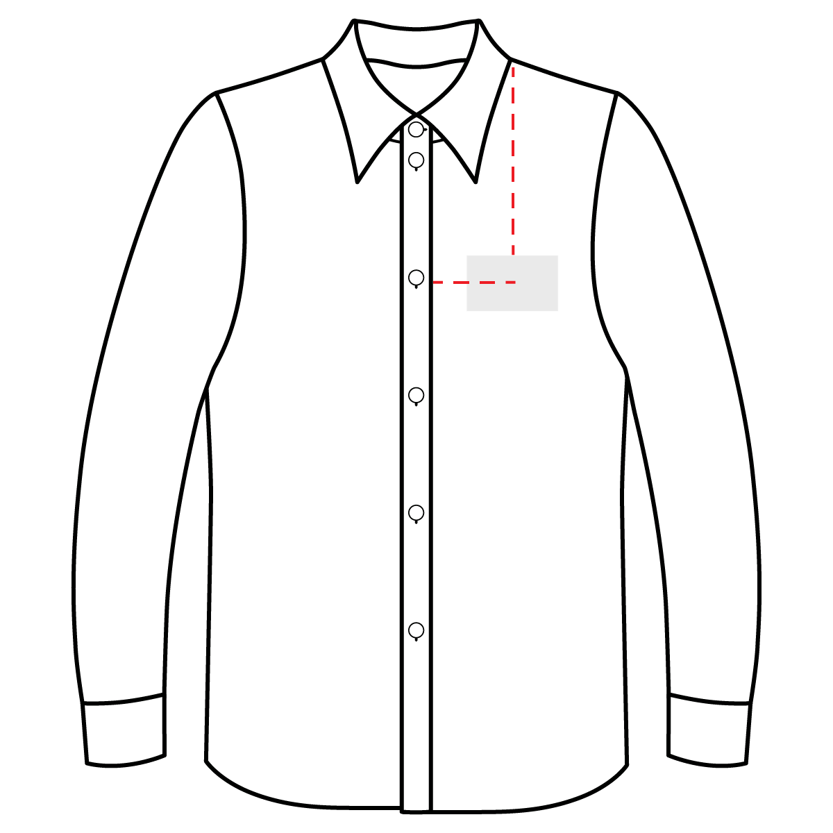 Collared Shirt Embroidery Placement