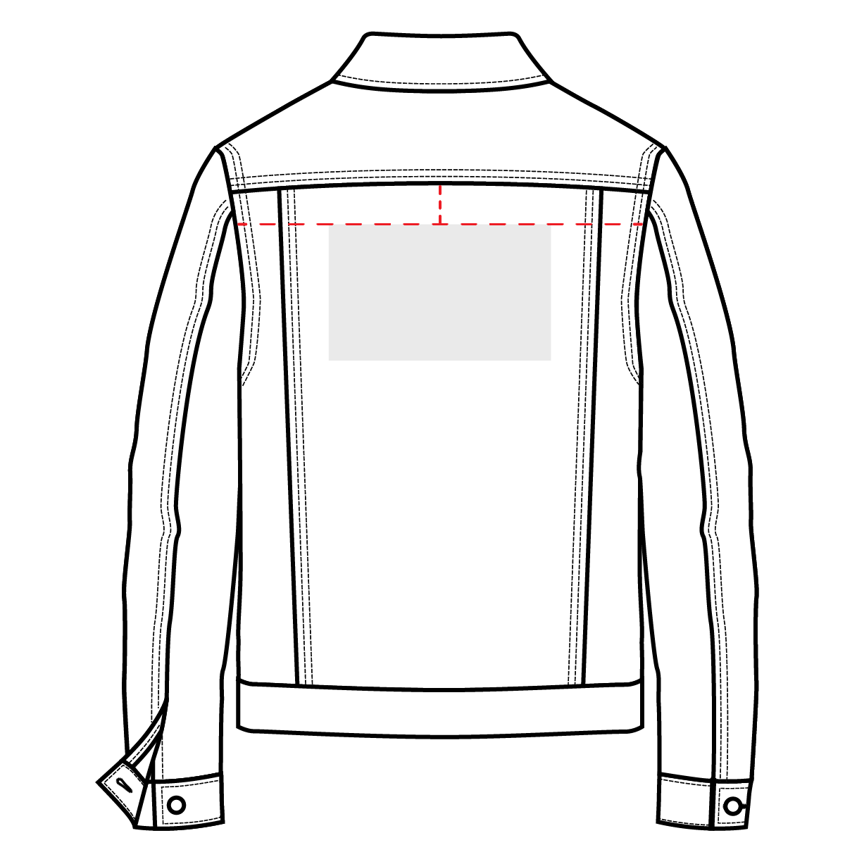 Jacket Back Embroidery Placement