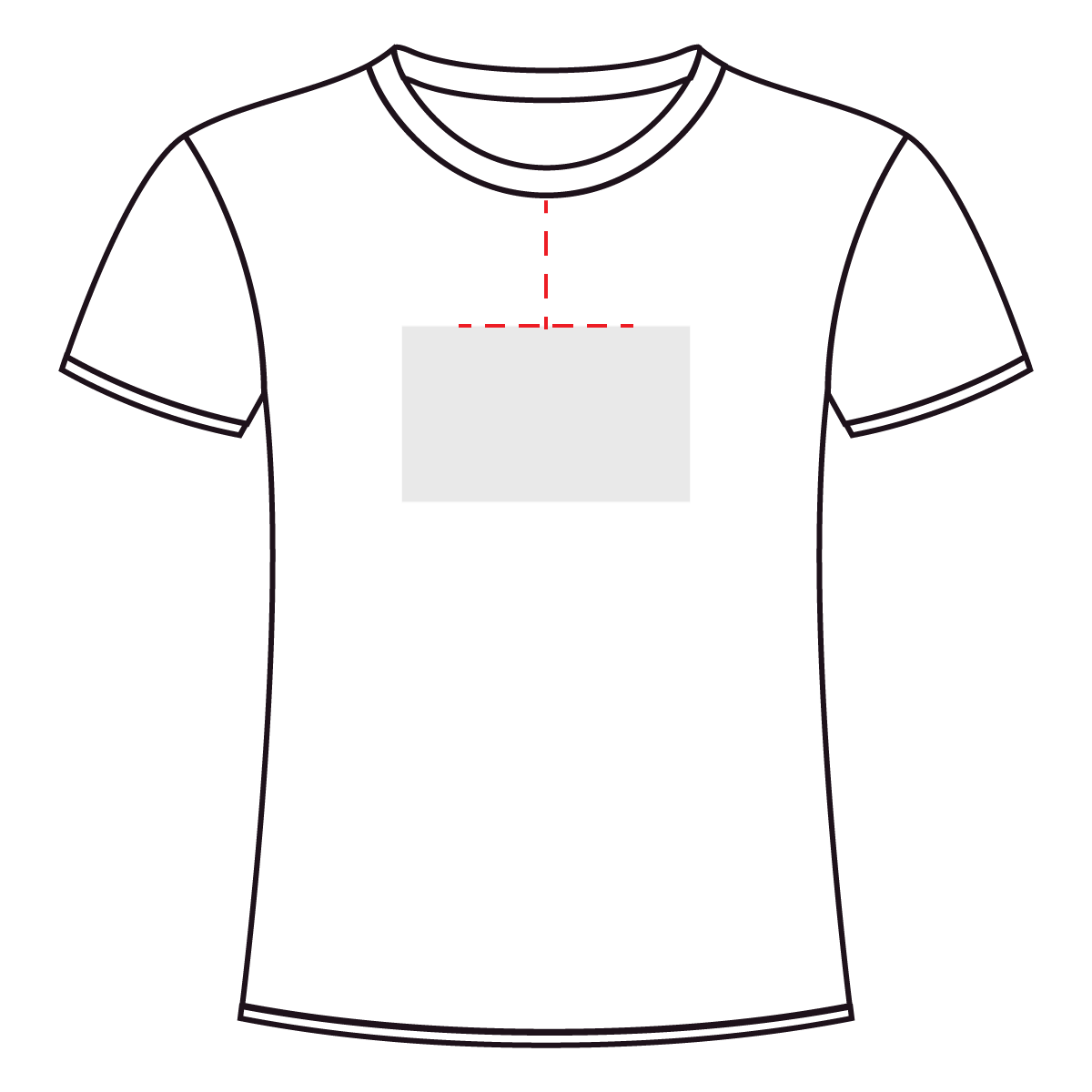 T-Shirt Centre Front Embroidery Placement