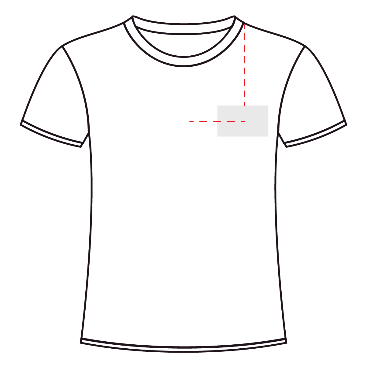 T-Shirt Left Chest Embroidery Placement
