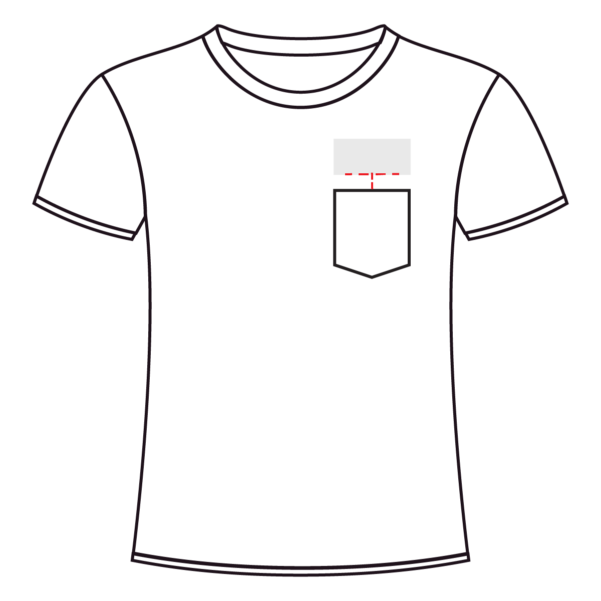 T-Shirt Pocket Embroidery Placement