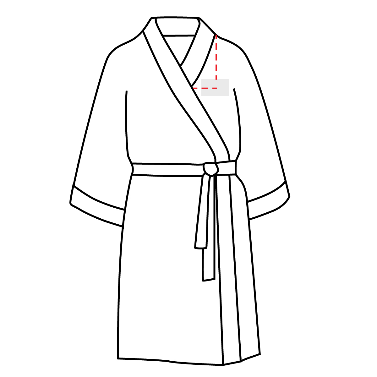 Robe Left Chest Embroidery Placement