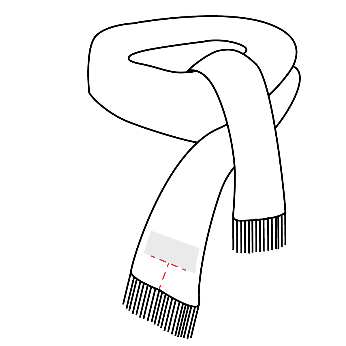 Scarf Embroidery Placement