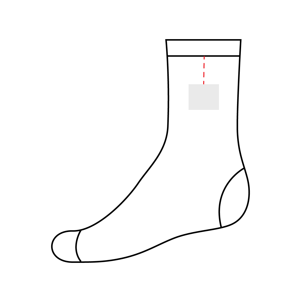 Sock Embroidery Placement
