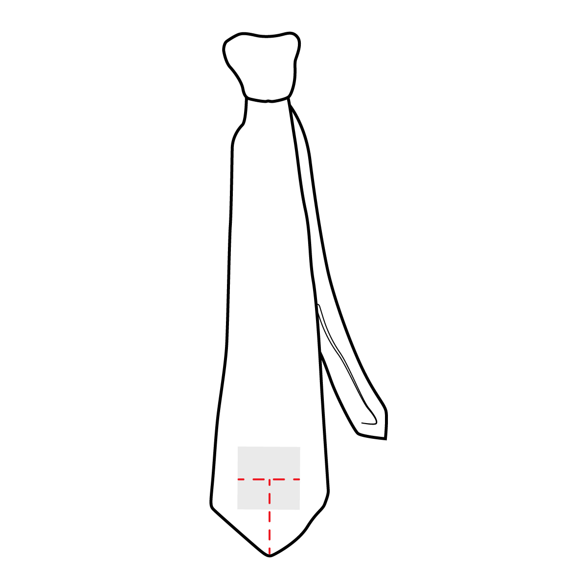 Tie Embroidery Placement