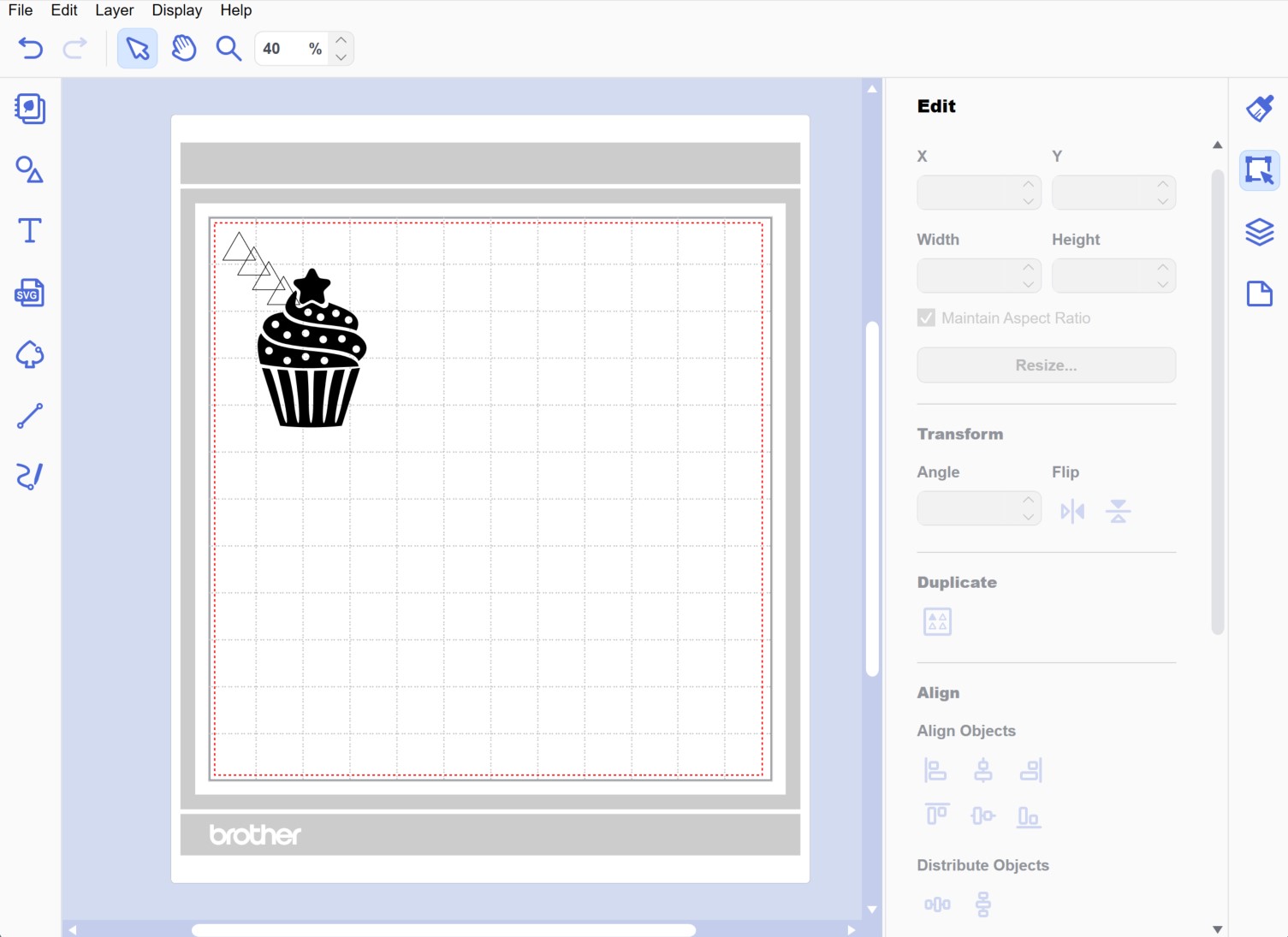 CanvasWorkspace Duplicate Triangle