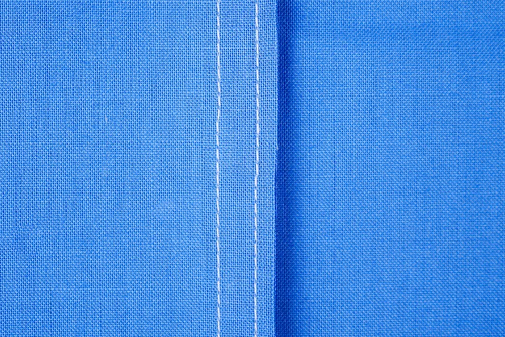 double-stitched seam