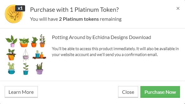 Confirm Platinum Token Purchase