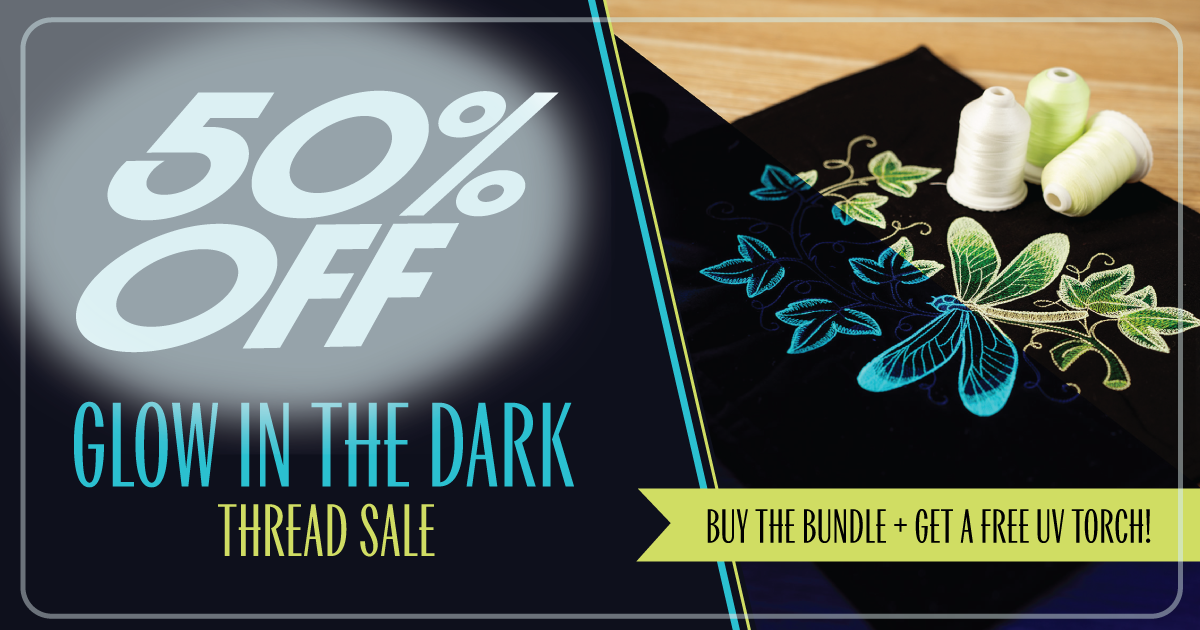 50% off Glow in the Dark Thread