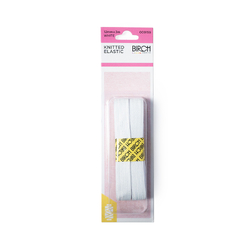 Knitted Elastic 12mm x 3m Hank - White