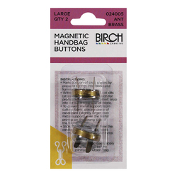 Large Magnetic Handbag Buttons - Nickel