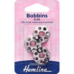 Metal Bobbin for Elna (Swiss machines) - 3 pack