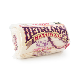 Heirloom 100% Natural Cotton Batting - Queen Size: 90” x 108” (PRE-CUT)