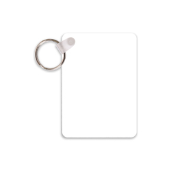 Rectangle Gloss White Blank Keychain