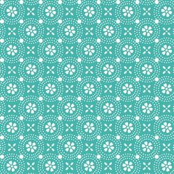 Teal Dotted Circles - Kimberbell Basics Fat Quarter