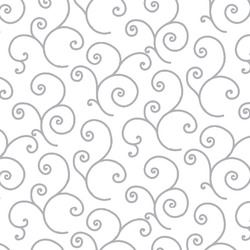 White/Gray Scroll - Kimberbell Basics Fat Quarter
