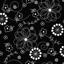 Black Doodles - Kimberbell Basics Fat Quarter