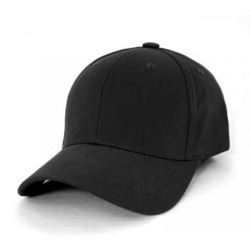 AH230 Black Heavy Brushed Cotton with Velcro Cap