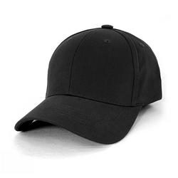 Black Heavy Brushed Cotton Cap