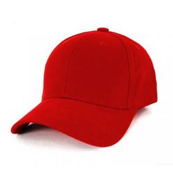 Red Heavy Brushed Cotton Cap