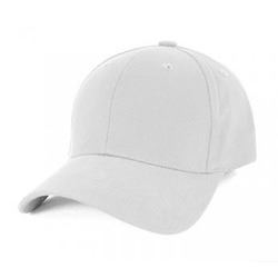 White Heavy Brushed Cotton Cap