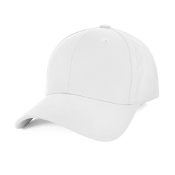 White Heavy Brushed Cotton Cap