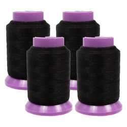 Set of 4 x Black Softlight CoreSpun Poly/Cotton Sewing Thread