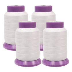 Set of 4 x White Softlight CoreSpun Poly/Cotton Sewing Thread