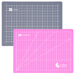 A4 Pink and Grey Double-Sided Self-Healing Cutting Mat