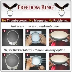 Durkee Embroidery Hoop plus Freedom Ring